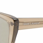 Saint Laurent Women's 276 Mica Sunglasses in Brown/Grey