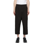 Comme des Garcons Homme Black Garment-Dyed Twill Trousers