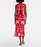 Cala de la Cruz Fabiana printed linen midi skirt