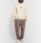 Stüssy - Tapered Printed Cotton-Twill Trousers - Blue