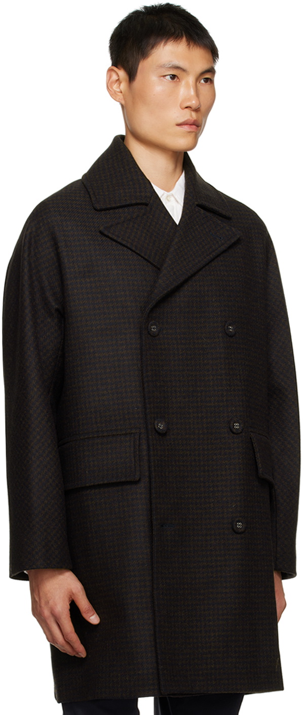 Officine Générale Navy & Brown Malone Coat