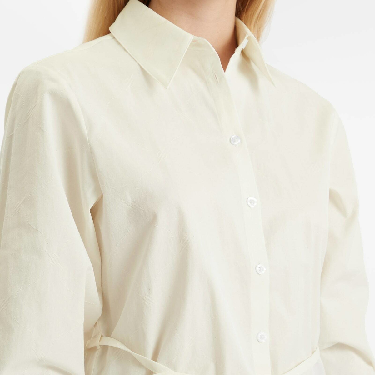 Daily Paper Women's Monogram Button up Shirt in Gardenia