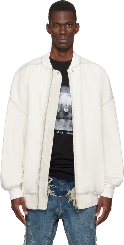 Photo: Rick Owens DRKSHDW Off-White Temple Jumbo Denim Flight Jacket