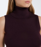 Jardin des Orangers Ribbed-knit virgin wool turtleneck top