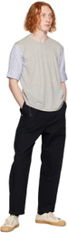Comme des Garçons Homme Deux Gray Paneled T-Shirt