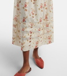 Dôen Marie floral cotton maxi skirt