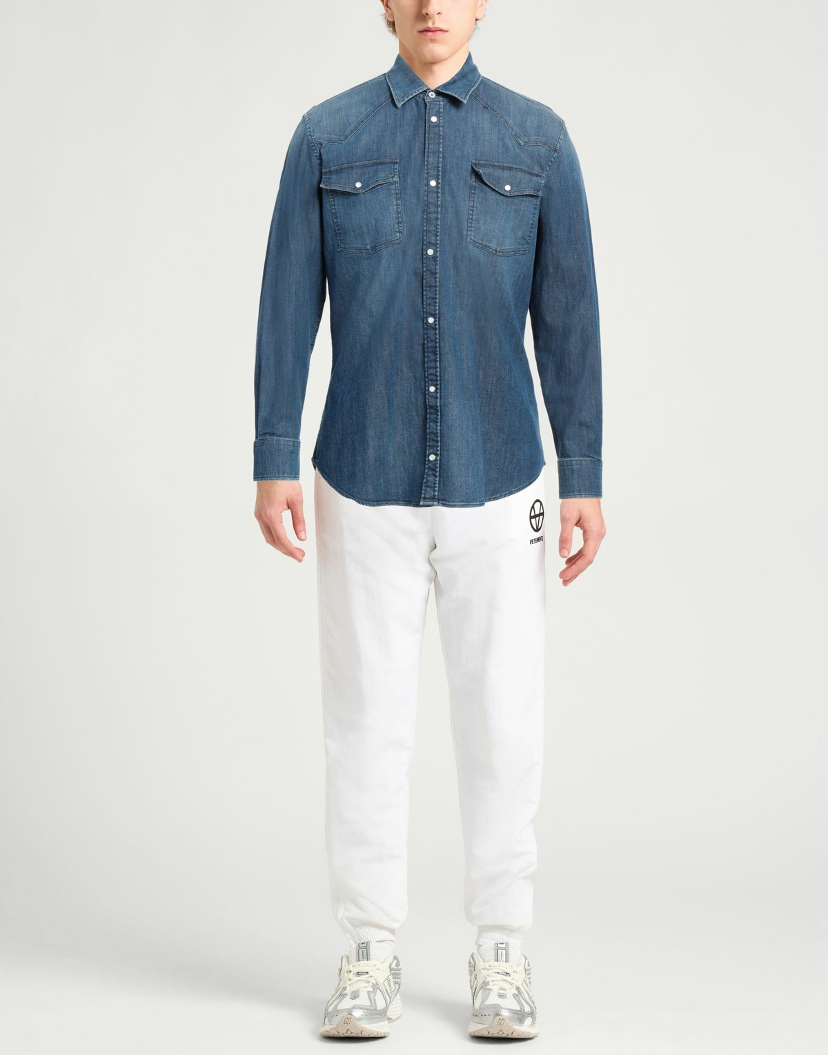 Dondup Mens Denim shirt in Blue