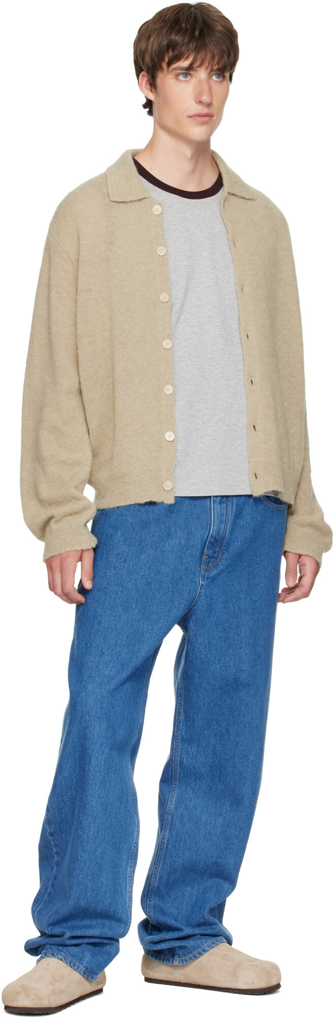Birkenstock Taupe Regular Amsterdam Wrapped Loafers