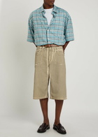 Acne Studios Two-tone Denim Shorts Beige