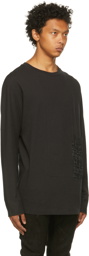 FREI-MUT Black Recycled Cotton Permission Long Sleeve T-Shirt