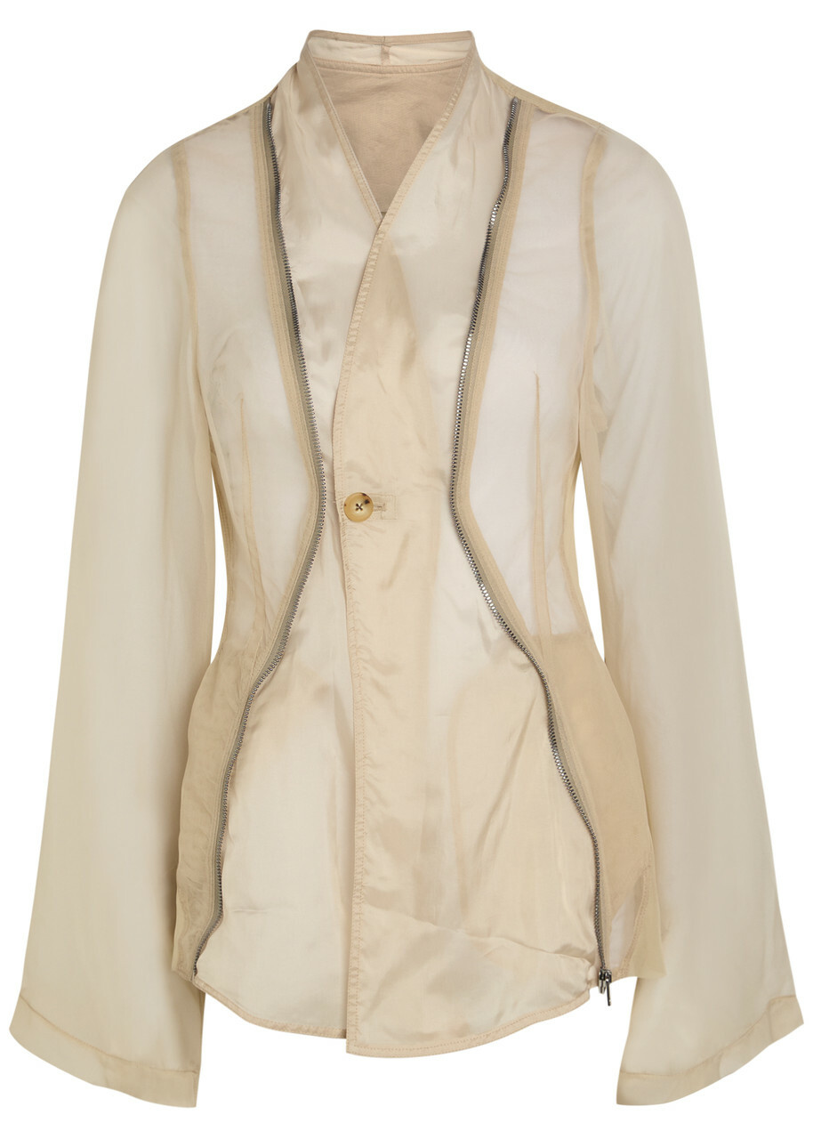 Rick Owens Stag Panelled Tulle Jacket Sand
