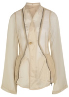 Rick Owens Stag Panelled Tulle Jacket Sand