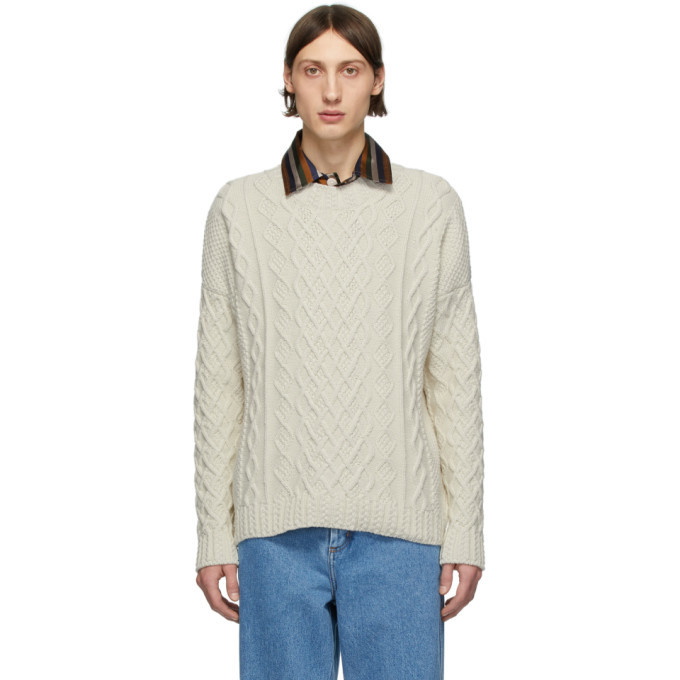Photo: Loewe Off-White Cable Knit Sweater