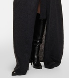 Saint Laurent Belted mohair-blend cardigan