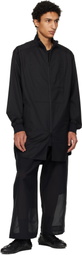 Y-3 Black Refined Wool Long Track Jacket