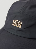 Logo Plaque Five Panel Cap in Black