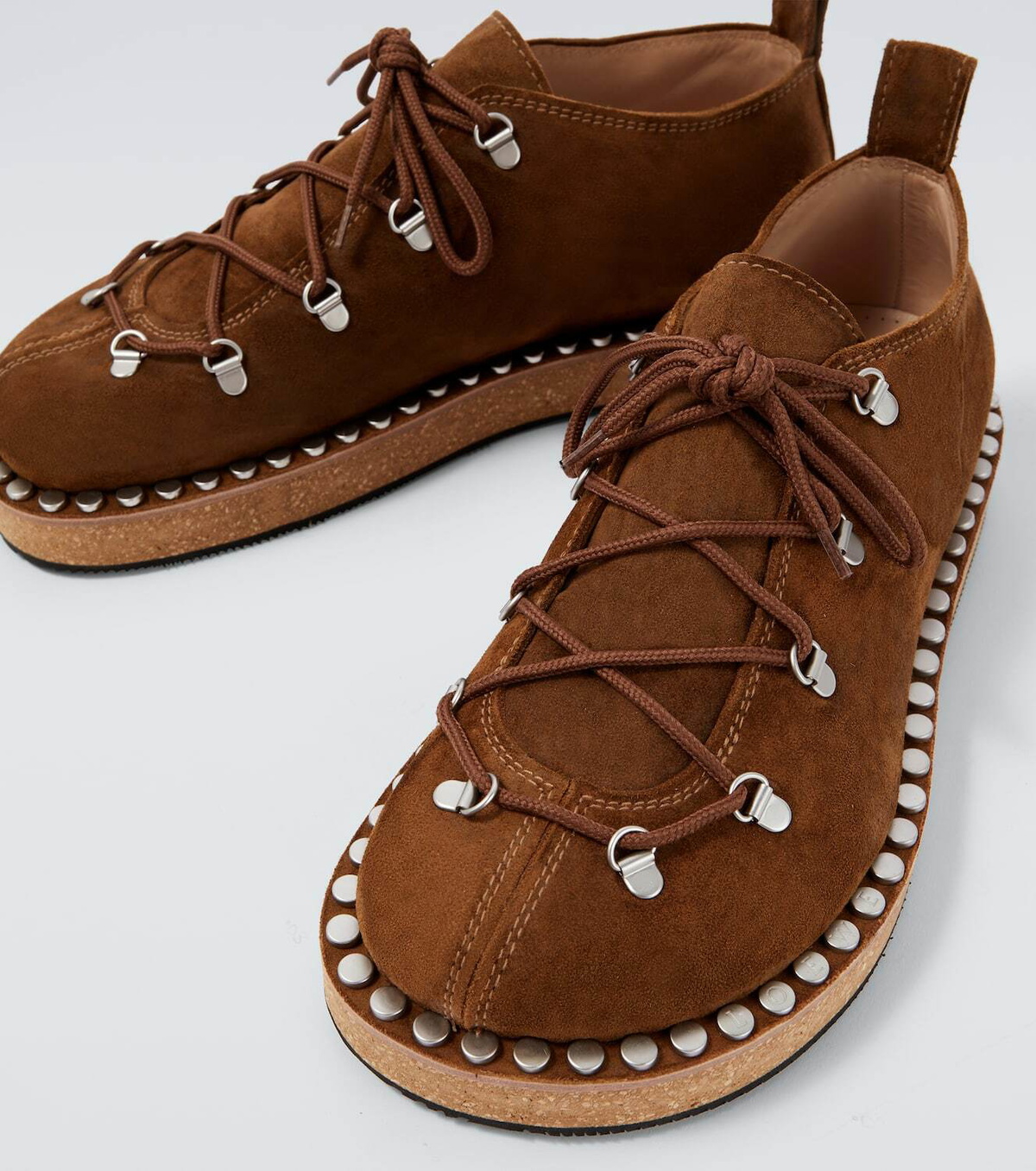Loewe Rivet studded suede shoes