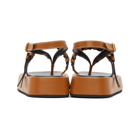 JW Anderson Brown Flatform Sandals