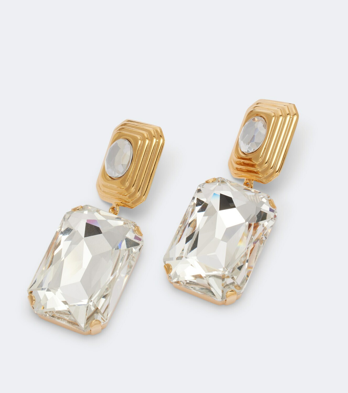 Alessandra Rich Crystal-embellished clip-on earrings