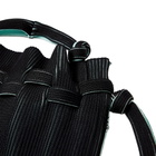 LASTFRAME Women's Two Tone Knapsack Backpack in Black/Mint Green