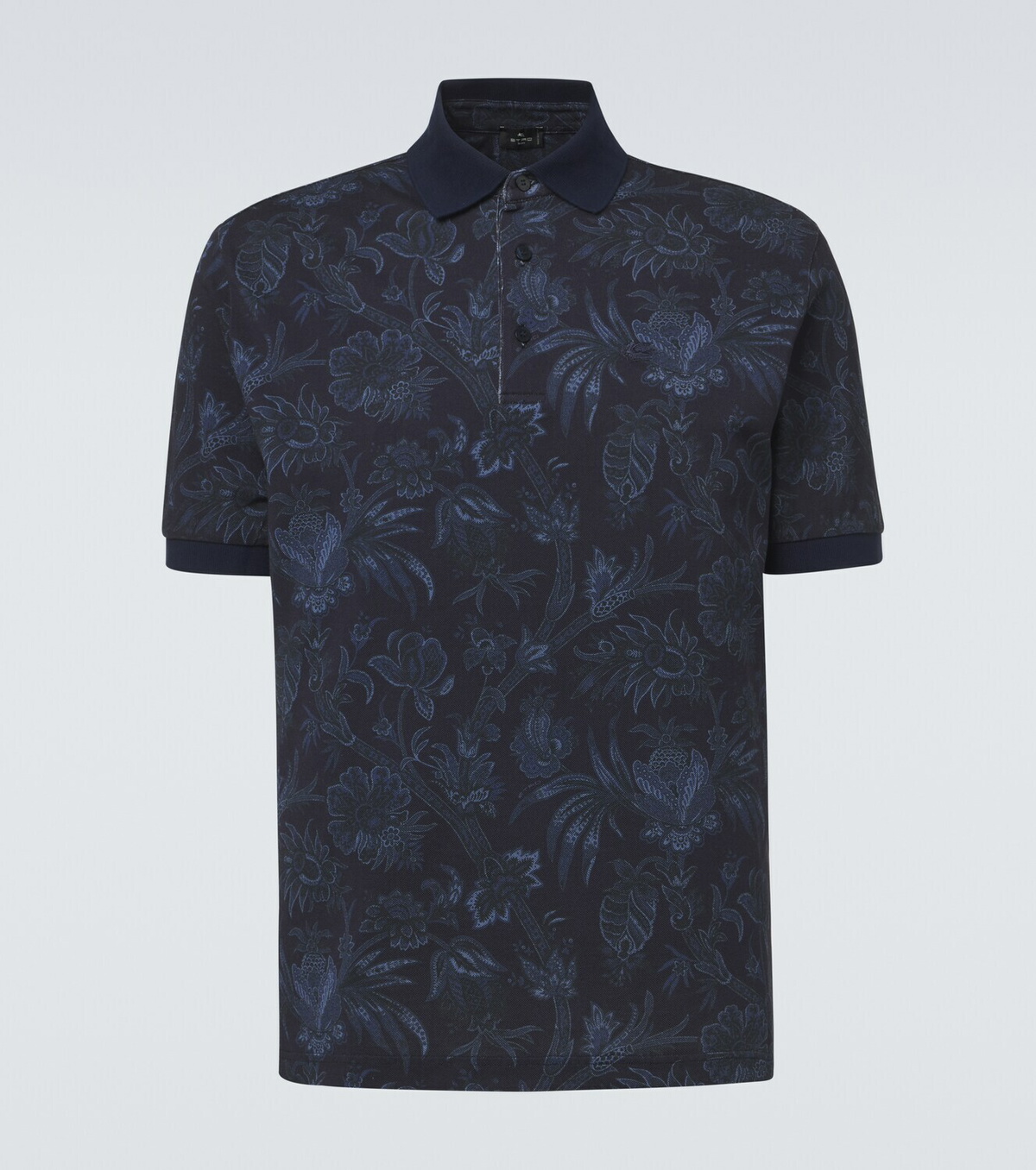 Etro Floral cotton piqué polo shirt