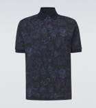 Etro Floral cotton piqué polo shirt