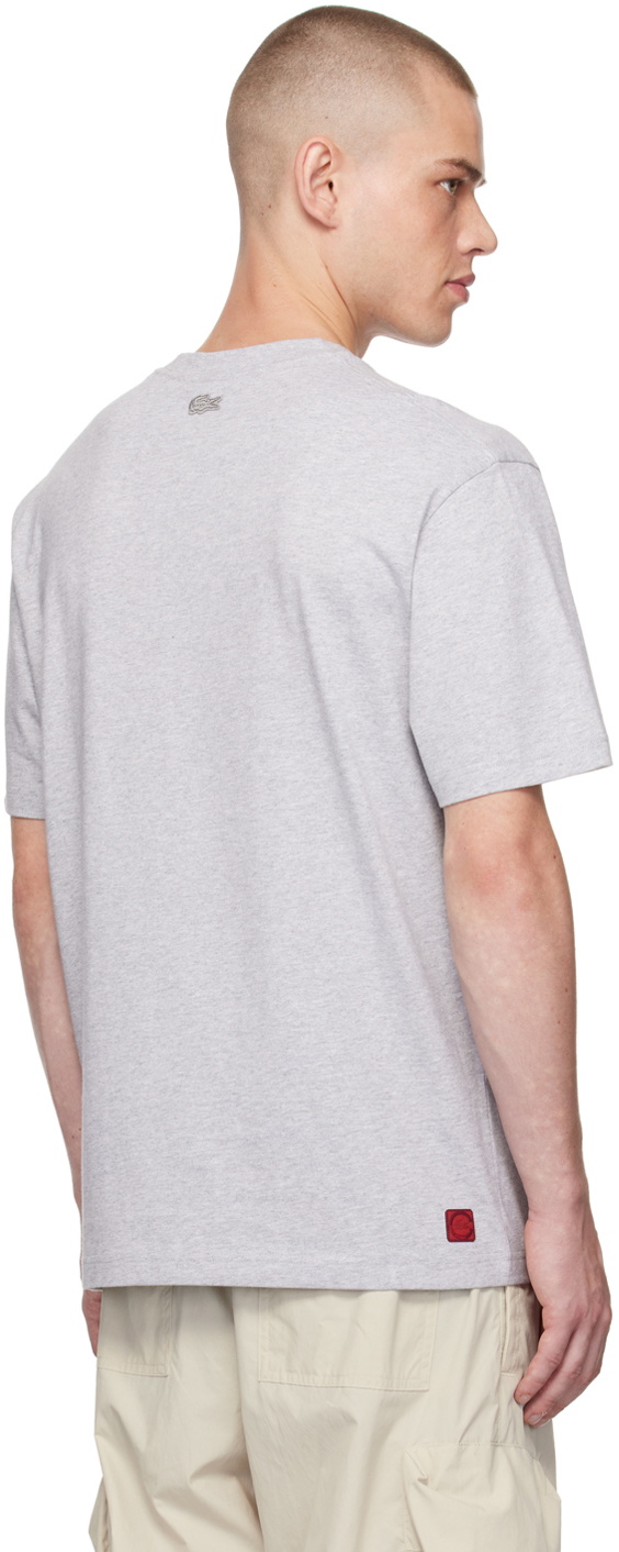 送料無料！Lacoste x CLOT グラフィック Tシャツ Lacoste Gray CLOT Edition Logo T-shirt Lacoste