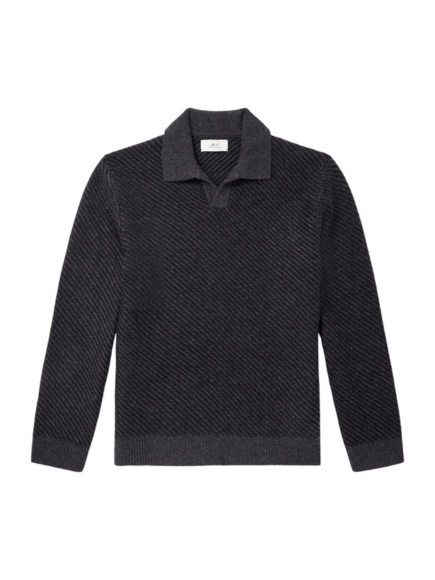 Photo: Mr P. - Wool Polo Sweater - Black
