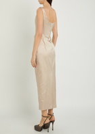 Vivienne Westwood Suzie Corset Satin Midi Dress Sand
