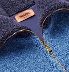 Missoni - Embroidered Colour-Block Fleece Jacket - Blue