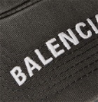 Balenciaga - Logo-Embroidered Cotton-Twill Baseball Cap - Gray