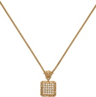 Versace Gold Crystal Logo Necklace