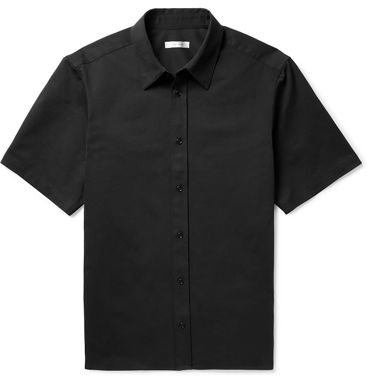 Photo: THE ROW - Tomek Stretch-Cotton and Cashmere-Blend Twill Shirt - Black