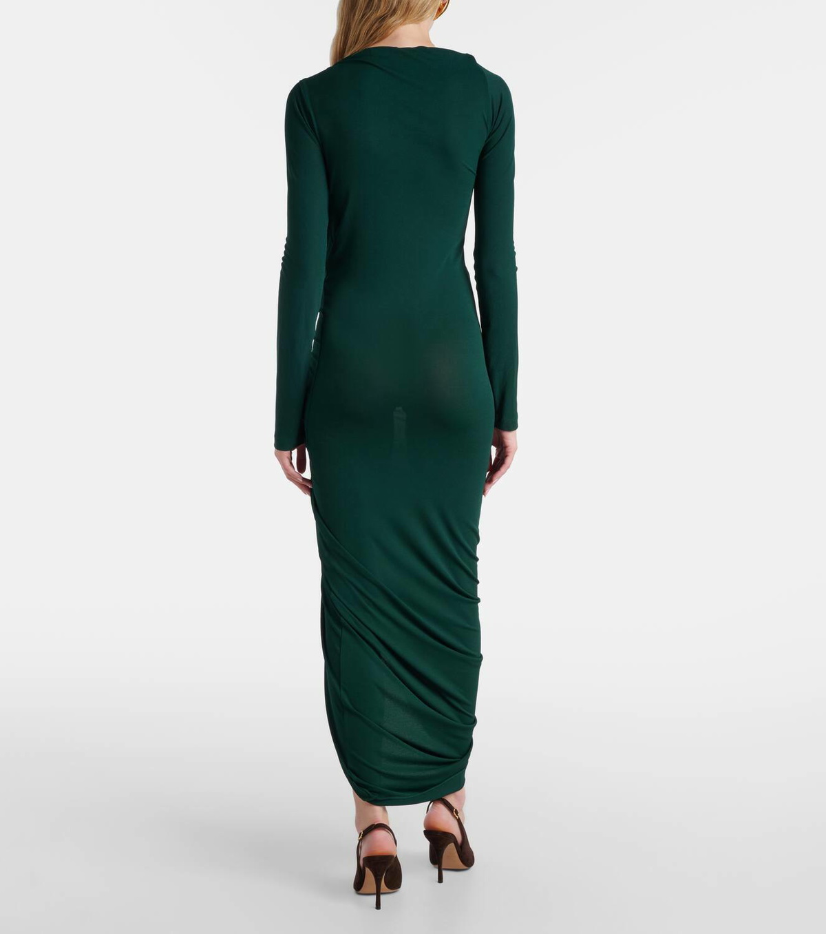 Ferragamo Gathered jersey midi dress