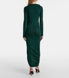 Ferragamo Gathered jersey midi dress
