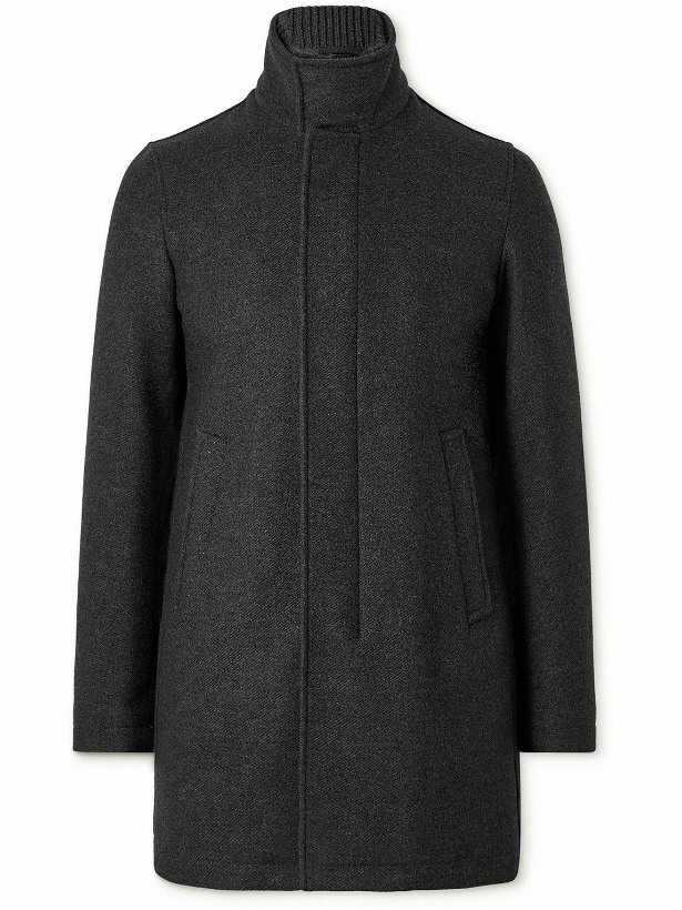 Photo: Herno - Padded Brushed Wool-Blend Twill Coat - Gray