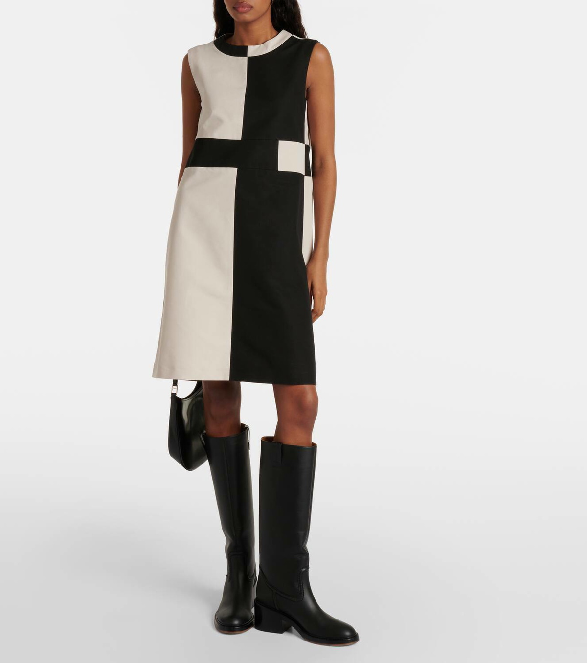 'S Max Mara Nausica cotton faille minidress