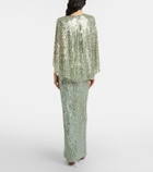 Jenny Packham Carrie caped embellished gown