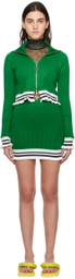 Theophilio Green Bad Gyal Sweater & Skirt Set