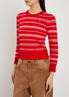 Isabel Marant étoile Amity Fair Isle Brushed Alpaca-blend Jumper Red