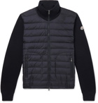 Moncler - Panelled Jersey and Quilted Shell Down Jacket - Men - Midnight blue