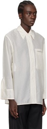 LOW CLASSIC Off-White See-Through Stitch Shirt