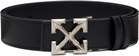 Off-White Black Arrow Quote Leather Belt