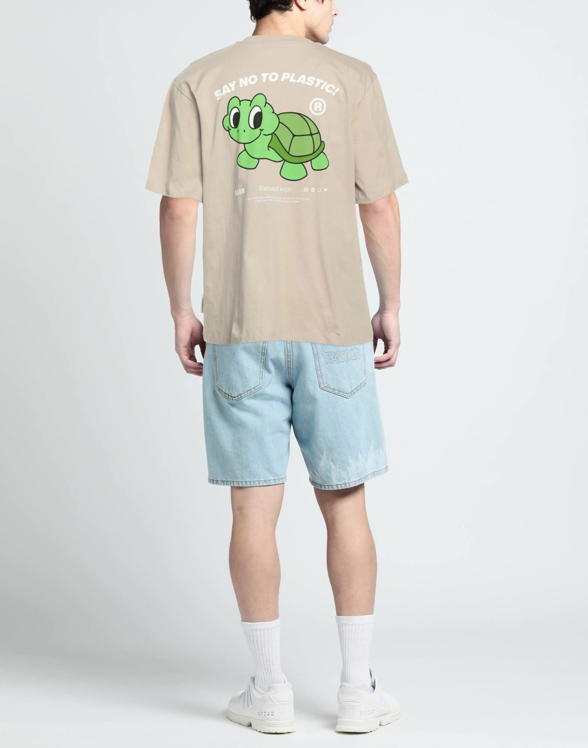 Msgm Mens T-shirt in Beige