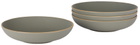 Lineage Ceramics Gray Shallow Serving Bowl, 4 pcs