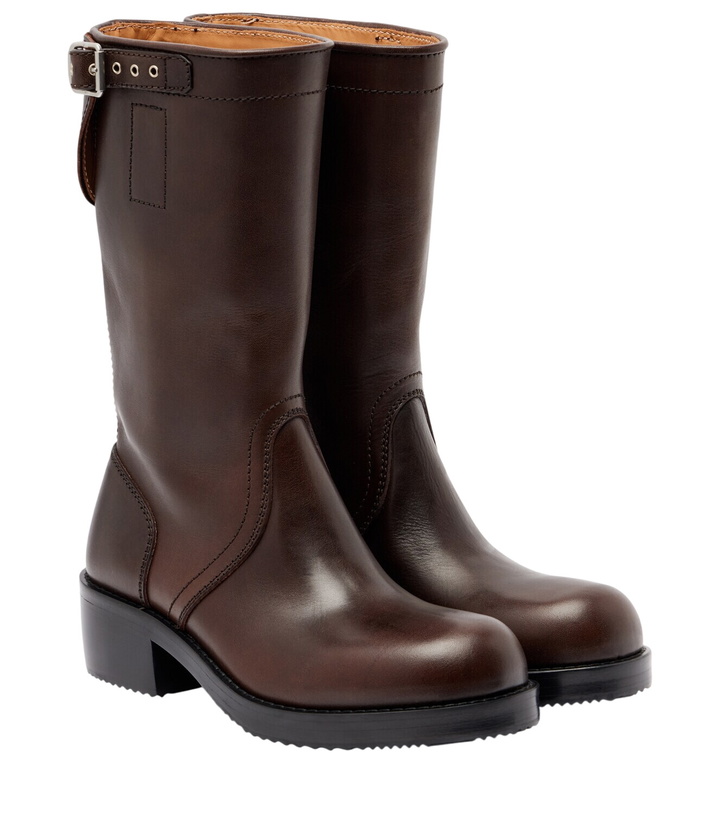 Photo: Dries Van Noten Leather biker boots