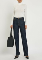 Alice + Olivia Lanie Pointelle Knit top White