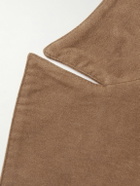 Stoffa - Throwing Fits Double-Breasted Cotton-Blend Moleskin Blazer - Brown