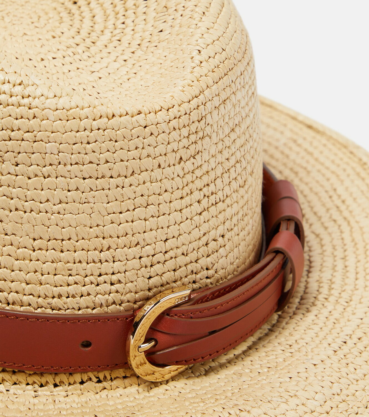 Woody straw sunhat in beige - Chloe