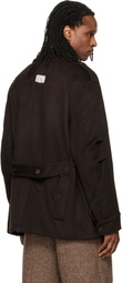 NULLUS Brown Deconstructed Parka Jacket